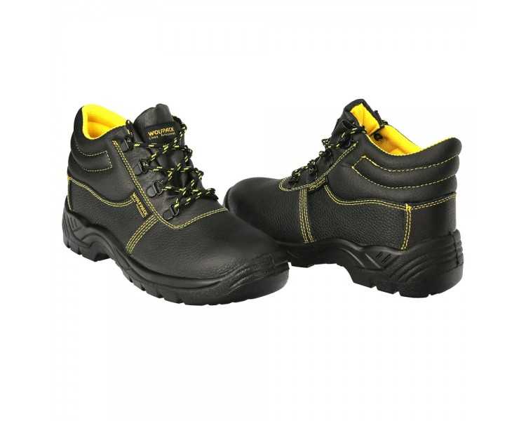 Botas Seguridad S3 Piel Negra Wolfpack  Nº 38 Vestuario Laboral,calzado Seguridad, Botas Trabajo. (Par)