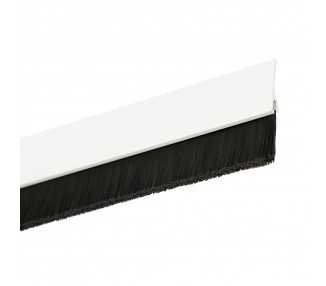 Burlete Pvc Con Cepillo. Para Puertas. Color Blanco 1 Metro