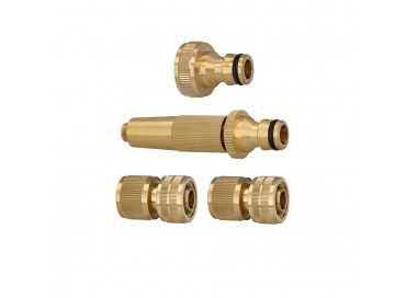 Set Riego 4 piezas Para Mangueras 1/2" Fabricado en laton.