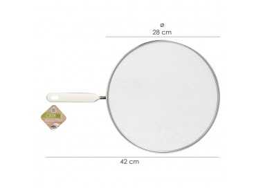 Tapa Anti Salpicaduras Ø 28 cm. Malla Acero Inoxidable. Con mango, Pantalla Antisalpicaduras,Tapa Sarten,Tapa ollas,Tapa aceite
