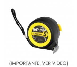 Flexometro Sistema Autolock Con Freno Automatico Longitud 5 Metros Ancho Cinta 25 mm. Magnetico. Cinta Metrica Freno Automatico