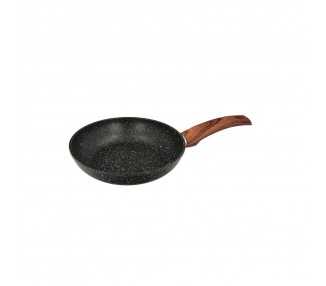 Sarten Aluminio Forjado Antiadherente Ø 20 x 4,5 cm. Mango Engomado / 5 capas / Acabado Piedra / Apta Para Todo Tipo de Cocinas