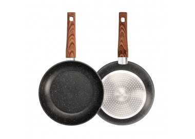 Sarten Aluminio Forjado Antiadherente Ø 24 x 5 cm. Mango Engomado / 5 capas / Acabado Piedra / Apta Para Todo Tipo de Cocinas