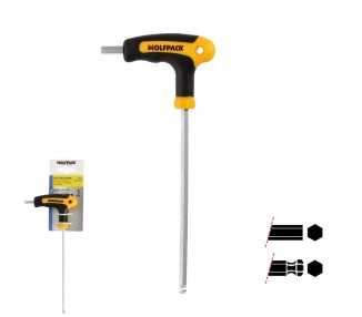 Llave Allen Con Bola Mango Bimaterial "Soft Touch" Forma T 5,0 mm. Acero Cromo Vanadio, Destornillador allen, llave hexagonal