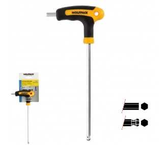 Llave Allen Con Bola Mango Bimaterial "Soft Touch" Forma T 8,0 mm. Acero Cromo Vanadio, Destornillador allen, llave hexagonal