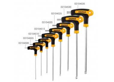 Llave Allen Con Bola Mango Bimaterial "Soft Touch" Forma T 8,0 mm. Acero Cromo Vanadio, Destornillador allen, llave hexagonal