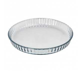 Molde Rizado Horno Cristal Borosilicato Ø 28 cm. Ideal Postres, Cocina, Resposteria, Tartas, Quiche, Libre BPA