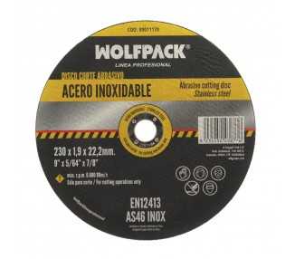 Disco Corte Abrasivo Acero Inoxidable Ø 230x Ø 22,2 mm Espesor 1,9 mm Disco Radial / Amoladora Universal Con Todas Las Amoladora