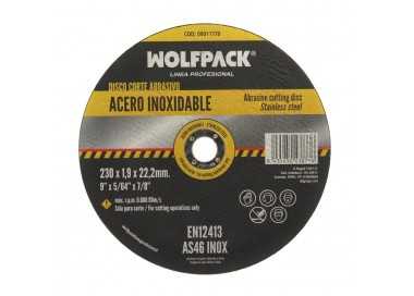 Disco Corte Abrasivo Acero Inoxidable Ø 230x Ø 22,2 mm Espesor 1,9 mm Disco Radial / Amoladora Universal Con Todas Las Amoladora