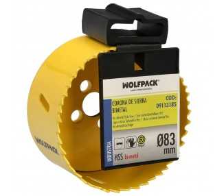 Corona Sierra Bimetal Ø 83 mm. Templado Termico, Base Reforzada. Corona Madera, Broca Agujeros Madera, Acero, Hierro, Plasticos