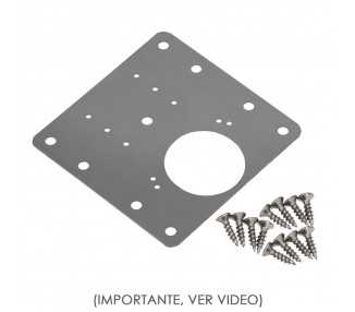 Placas de Reparacion Bisagras Cazoleta 9x9 cm. 1 piezas. Placa Repara Puertas, Placa Reparación Bisagras Mueble
