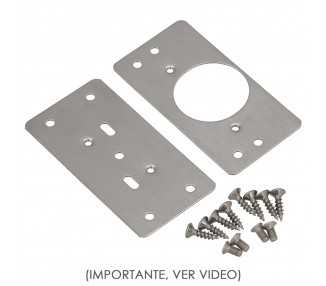 Placas de Reparacion Bisagras Cazoleta 4,7x9 cm. 2 piezas. Placa Repara Puertas, Placa Reparación Bisagras Mueble
