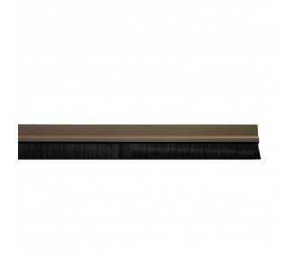 Burlete Puerta Pvc Marron Con Cepillo 1metro