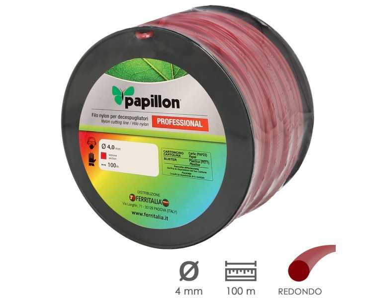 Hilo Nylon Desbrozadoras Redondo Profesional Ø 4,0 mm. Rollo 100 metros. Hilo Nylon Corte Desbrozadores Hierba, Jardin, Maleza