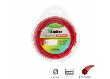 Hilo Nylon Desbrozadoras Redondo Profesional Ø 2,4 mm. Rollo 15 metros. Hilo Nylon Corte Desbrozadores Hierba, Jardin, Maleza