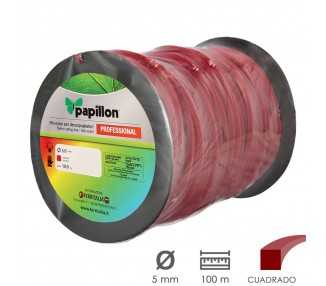 Hilo Nylon Desbrozadoras Cuadrado Professional Ø 5,0 mm. Rollo 100 metros. Hilo Nylon Corte Desbrozadores Hierba, Jardin, Maleza