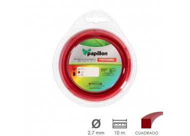 Hilo Nylon Desbrozadoras Cuadrado Profesional Ø 2,7 mm. Rollo 10 metros. Hilo Nylon Corte Desbrozadores Hierba, Jardin, Maleza