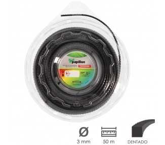 Hilo Nylon Desbrozadoras Cuadrado Trenzado Profesional Ø 3,0 mm. Rollo 50 metros. Hilo Nylon Corte Desbrozadores Hierba,