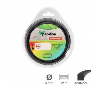 Hilo Nylon Desbrozadoras Cuadrado Dentado Profesional Ø 3,0 mm. Rollo 12 metros. Hilo Nylon Corte Desbrozadores Hierba,