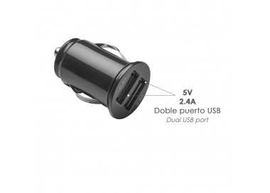 Cargador Coche USB Dos Tomas 2.1 Amperios. 5 V. Adaptador Enchufe USB Cargador USB de Pared, Android, Iphone, Smartphones