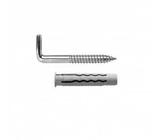 Kit Sanitario Alcayata Con Taco Ø 12 x 60 mm. Fijación Calentadores / Termos De Agua