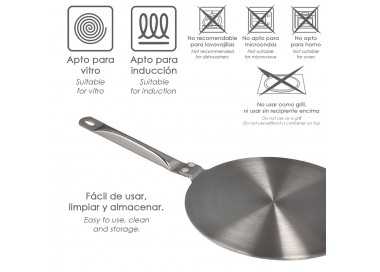 Adaptador Para Induccion / Vitroceramica Ø 21.5 cm. 3 Capas Acero Inoxidable / Aluminio