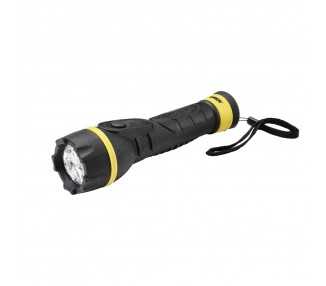 Linterna LED De Mano Goma Antideslizante A Pilas (2 AA) 55 Lumenes 1 Watt. Protección Ip44