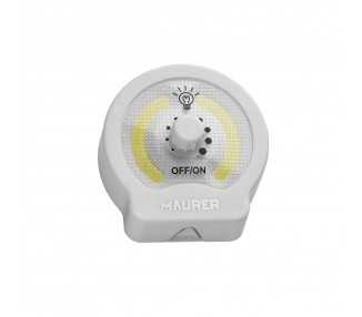 Linterna LED Armario Dinmerable A Pilas (3 AAA) 220 Lumenes Con Iman, Gancho y Adhesivo
