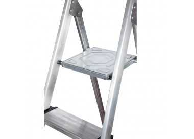 Escalera Doméstica Aluminio Profesional 5 Peldaños 12 cm Grosor.
