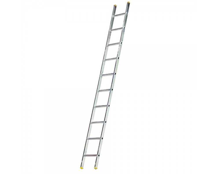 Escalera Aluminio 1 Tramo, 10 Peldaños. Antideslizante, Resistente.