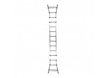 Escalera Telescópica Aluminio  3+3 Peldaños Perfil 67 mm.