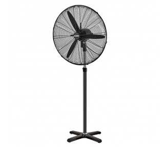 Ventilador Pie Ø 70 x195 cm. Negro 190 W. Oscilación Automatica, Altura Regulable, Cabezal Inclinable, Base Estable 60x60 cm.