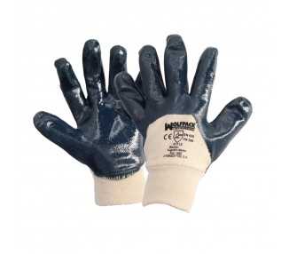 Guantes Nitrilo / Lona Pesados Nimax 9" (Par)