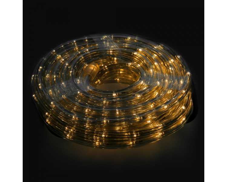Luces Navidad Tubo Luz Blanca Calida 240 LEDs Uso Exteriores / Interiores Protección IP44 Rollo 10 Metros