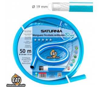 Manguera Tricotada No Torsion Blue Ø 19 mm. Rollo 50 metros. Manguera Anti Torsion, Manguera Sin Dobleces, Manguera Sin Nudos