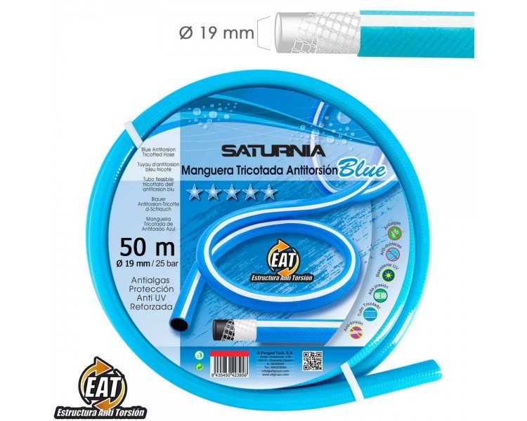 Manguera Tricotada No Torsion Blue Ø 19 mm. Rollo 50 metros. Manguera Anti Torsion, Manguera Sin Dobleces, Manguera Sin Nudos