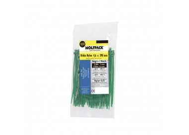 Brida Nylon 100%. Color Verde 4,6 x 390 mm. Bolsa 100 Unidades. AbraBridas Nylon 100% Verde 4,6x390 mm. (Bolsa 100 Unidades)