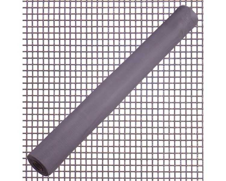 Tela Mosquitera Fibra Vidrio Gris 18x16/60 cm. Rollo 50 metros.
