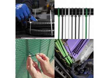 Brida Nylon 100%. Color Negro 4,5 x 200 mm. Bolsa 100 unidades. Abrazadera Plastico, Organizador Cables, Alta Resistencia