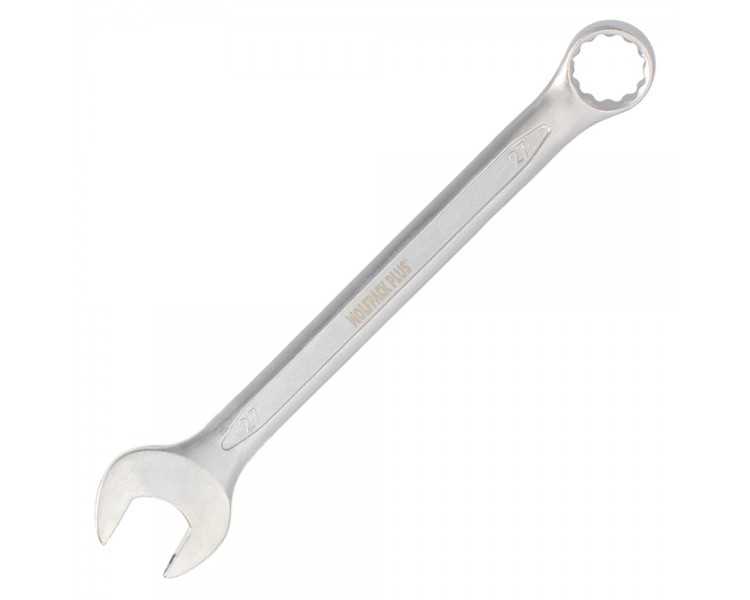 Llave Combinada Plus 27x27 Acero Cromo Vanadio DIN 3113. Llave Doble Boca, Llave Fija, Llave Estrella