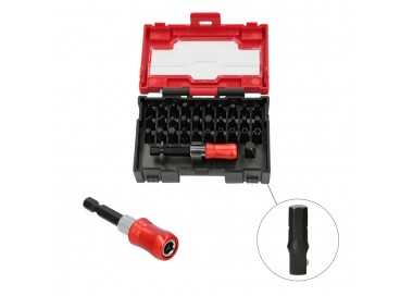 Juego De Puntas Destornillador Acero Cromo Vanadio Con Adaptador Rapido 32 Piezas