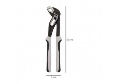 Tenazas Apertura Múltiple Negra Plus 250 mm. mangos Engomados DIN 8976. Pico De Loro, Alicates Extensibles, Tenazas Fontanero