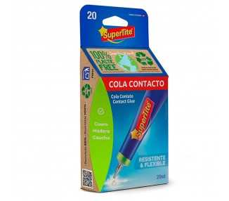 Pegamento Supertite Contacto 20 CC. Cola Contacto, Pegamento Cuero, Madera Caucho. Resistente y Flexible.