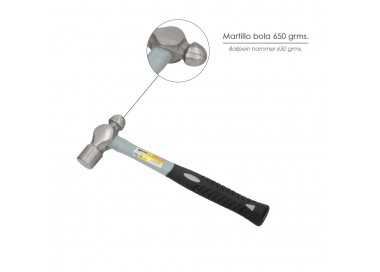 Martillo Bola 650 Gramos Mango Fibra Vidrio