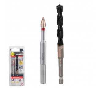 Broca Alpen Materiales Porcelanicos Muy Duros Ø 10 mm. Kit 2 brocas. Sin Refrigeración,