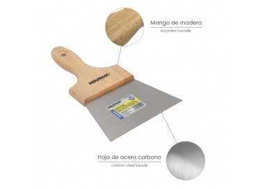 Espatula Techos Mango Madera Hoja Acero 90 x 140 mm. Espatula Yeso, Espatula Pintor, Espatula Masillas, Espatula Pladur, etc.