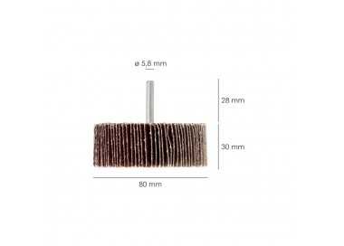 Abanico Lija Grano 40 Medida Ø 80 x 30 mm. Disco Abrasivo Laminas, Ruedas Mil Hojas, Ruedas Abrasivas,Lijado,Desbaste,Pulir