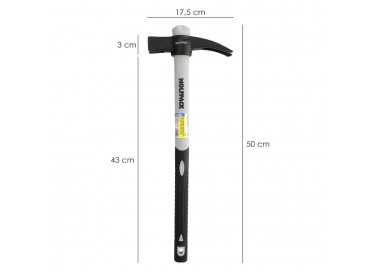 Martillo Encofrador Magentico Fibra Vidrio Mango Fibra Vidrio Con Empuñadura Antideslizante. 700 Gramos 50 cm.