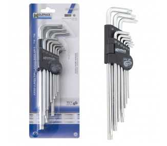 Juego Llaves Torx "L" 9 Piezas Largo Inviolable