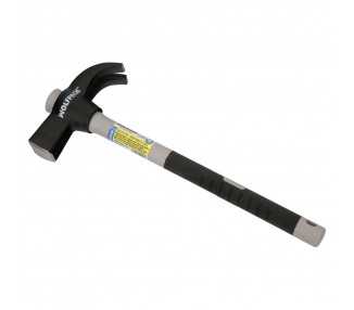 Martillo Uña Mango Fibra Vidrio Mango Fibra Vidrio Con Empuñadura Antideslizante. 600 Gramos 33 cm.